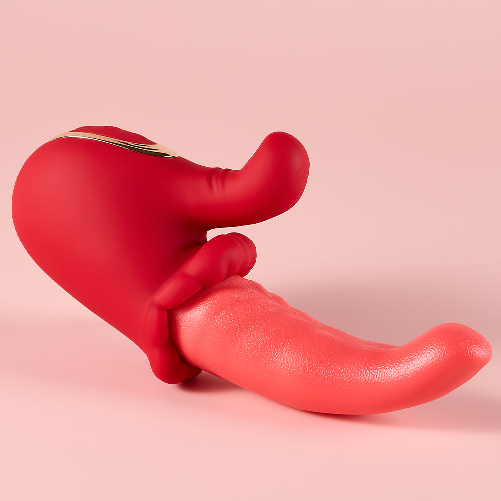 Joylume Lamia vibrator designed for combined clitoral licking and G spot play