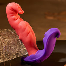 Load image into Gallery viewer, Joylume Soft Teaser Crimson Tide dildo featuring curved shape and textured shaft