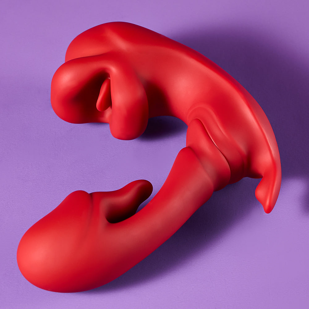 Joylume Soft Whisper wearable rose vibrator with dual tongue licking design