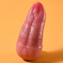 Load image into Gallery viewer, Joylume Velvet Flick handheld tongue style vibrator shown in lifestyle setting