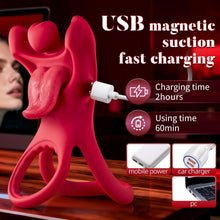 Load image into Gallery viewer, Joylume vibrating cock ring with multiple vibration modes for shared play