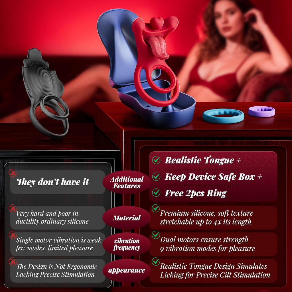 Joylume vibrating cock ring made of soft waterproof body safe silicone