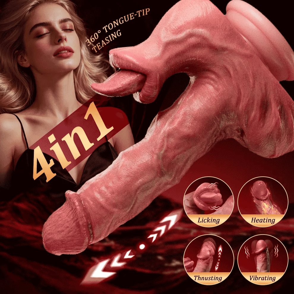Wild Kiss 360° Licking & Thrusting Dildo