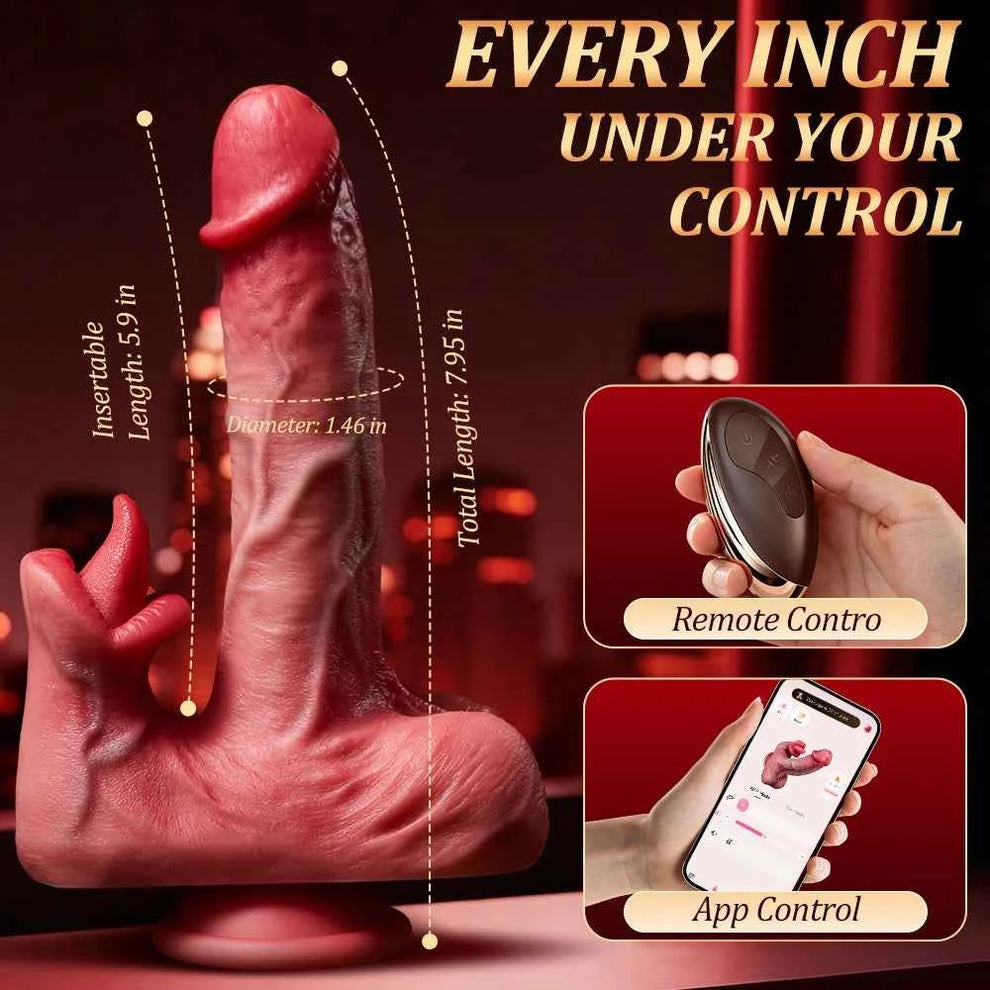 Wild Kiss 360° Licking & Thrusting Dildo