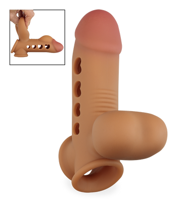 Juan inflatable cock sleeve with ball loop