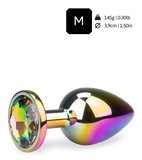 Large rainbow rosebud anal plug