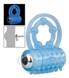 Lumino glow-in-the dark vibrating double cock ring