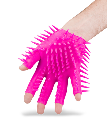 Masturbation glove with stimulating texture