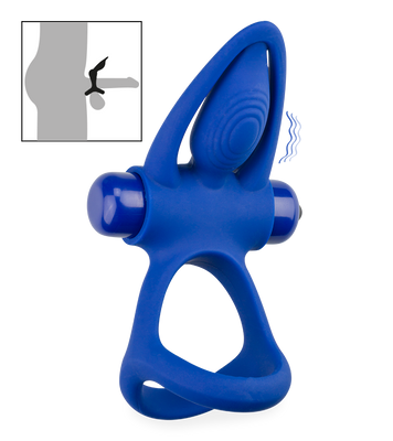 Mata triple silicone cock ring with clit stimulator