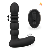 Mox vibrating and thrusting heated butt plug