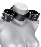 Neck and wrist BDSM restraints