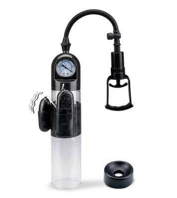 Piston-powered vibrating penis pump