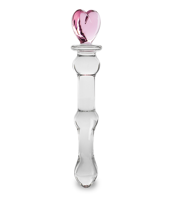 Pretty Heart glass dildo