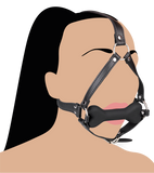 Puppy Play silicone dog bone harness gag 4.75 inches