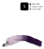 Purple vegan fur fox tail butt plug