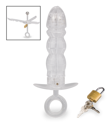 Pusher anal spreader with padlock