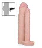 Realistic double dildo penis sleeve