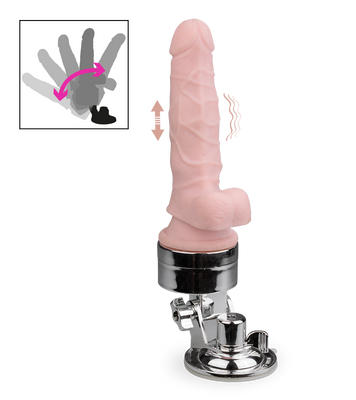 Realistic powerful suction-cup super dildo