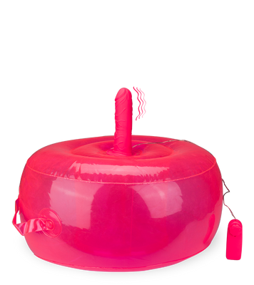 Ride Me round inflatable pillow with vibrating dildo