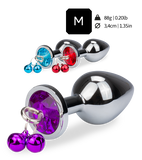 Rosebud bell jewel butt plug