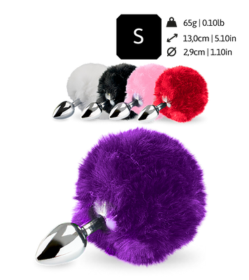 Rosebud rabbit tail anal plug