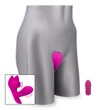 Special cunnilingus vibrating knickers with heated dildo