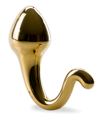 Sperm-shaped glass butt plug