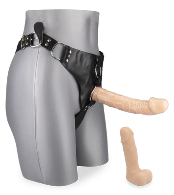 Strap on harness kit with two dildos