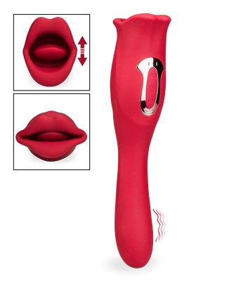 Sweet Kiss 2-in-1 mouth and vibrating tongue vibrator