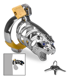 Tiger Chinese zodiac penis chastity cage