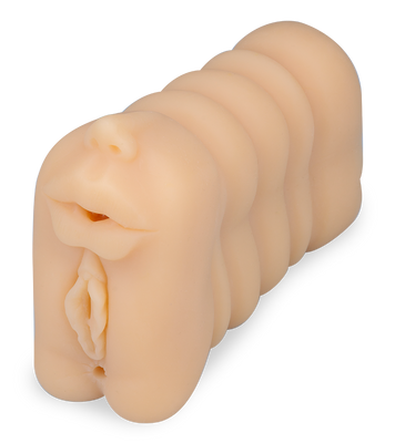 Triple penetration pussy stroker mouth anus vagina