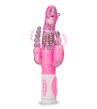 Triple penetration rotating rabbit vibrator