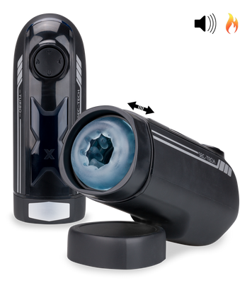 Turbo Pleasure thrusting heated masturbator with audio feature