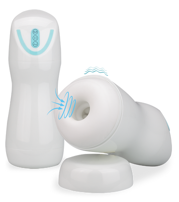 Vibe vibrating and sucking masturbator