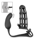 Vibrating cock ring and prostate stimulating penis cage