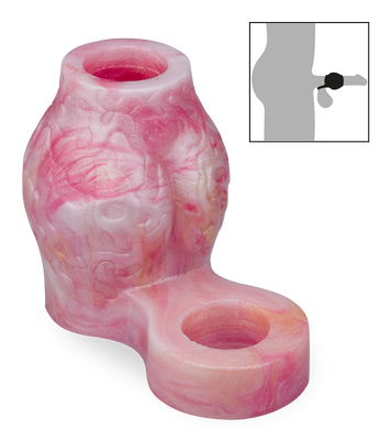 Wolf cock sleeve with knot and ball loop